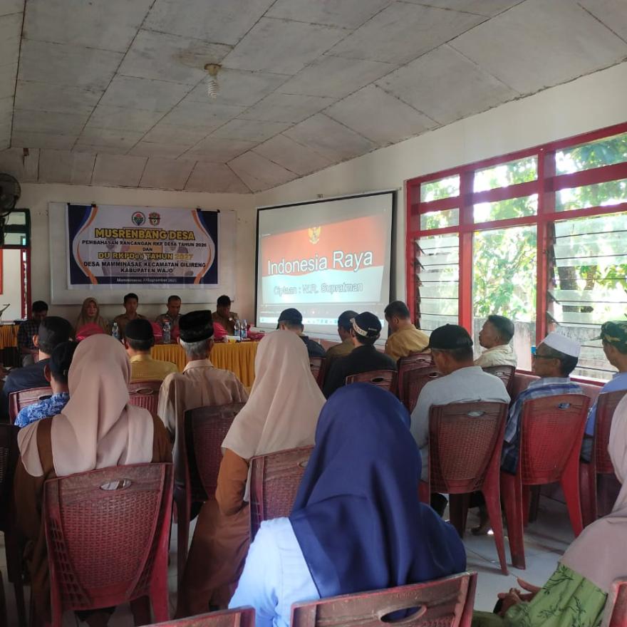 Pemerintah Desa Mamminasae Gelar Musrenbang Desa, Bahas Rancangan RKP Tahun 2026 dan DU RKPDES Tahun